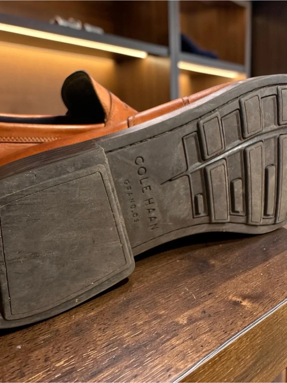 Cole Haan Tan Leather Penny Loafers